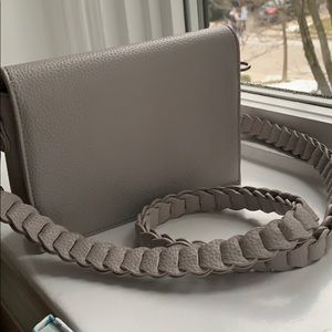 Grey cross body bag